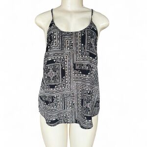 Patterned Black and White Women's Top